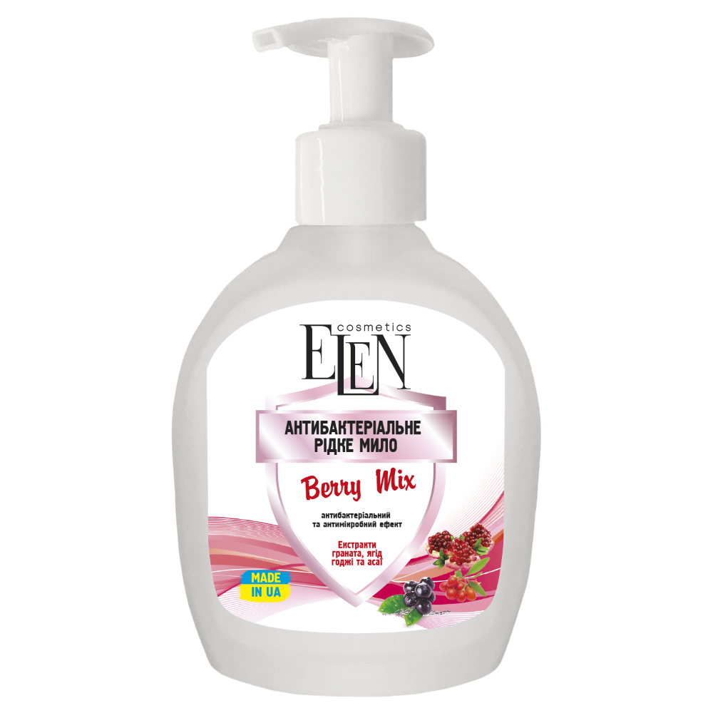 Рідке мило ELEN Cosmetics Berry mix, антибактеріальне, 300 мл - фото 1