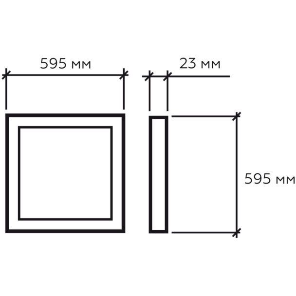 Світодіодний світильник Eurolamp LED 595х595 мм (рамка) 40W 5000K (LED-Panel-40/50(FR)) - фото 4