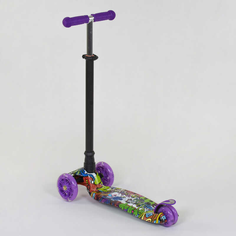 Самокат детский Best Scooter 59х17х26 см Фиолетово-черный 000231509 - фото 5