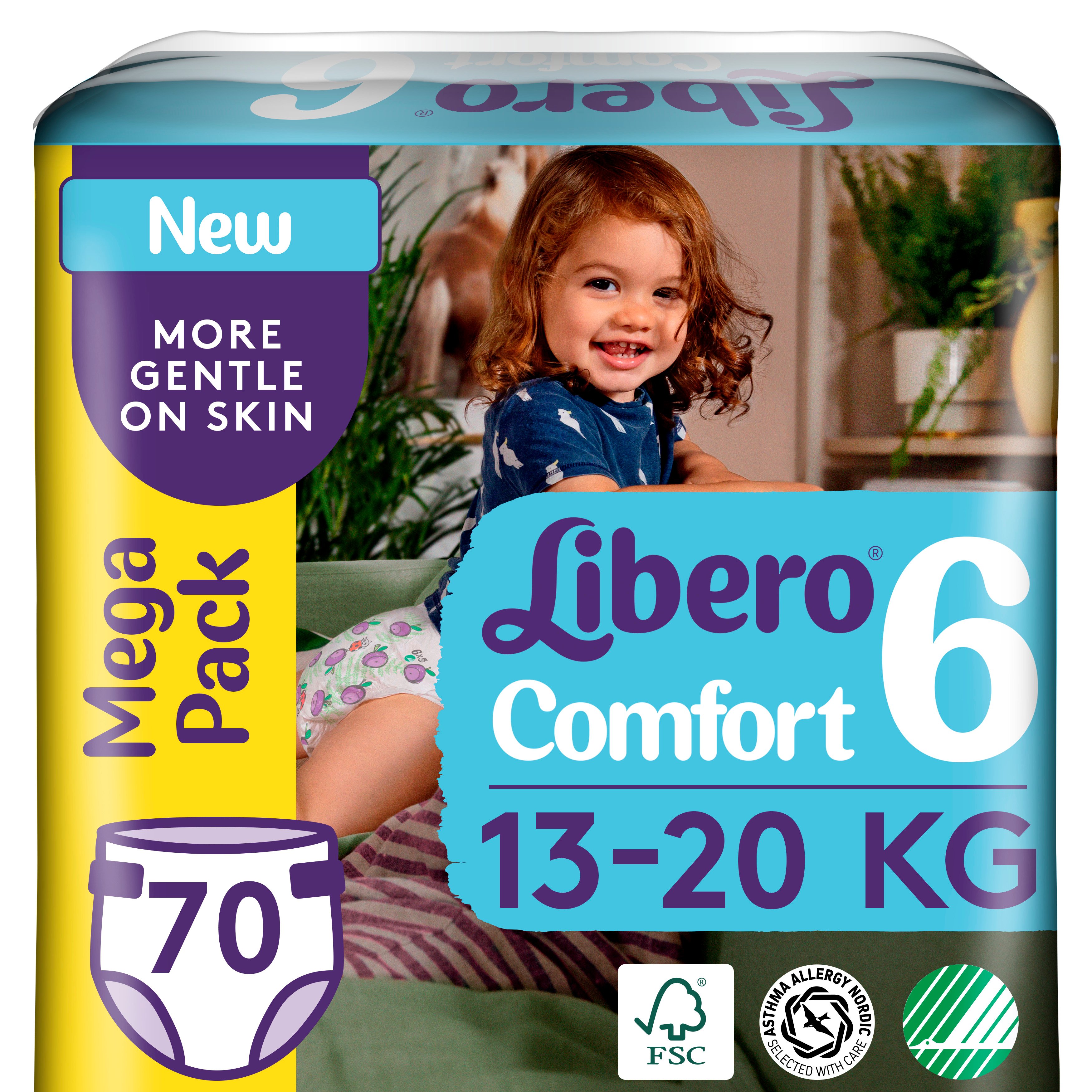 Підгузки Libero Comfort 6 (13-20 кг), 70 шт. - фото 1