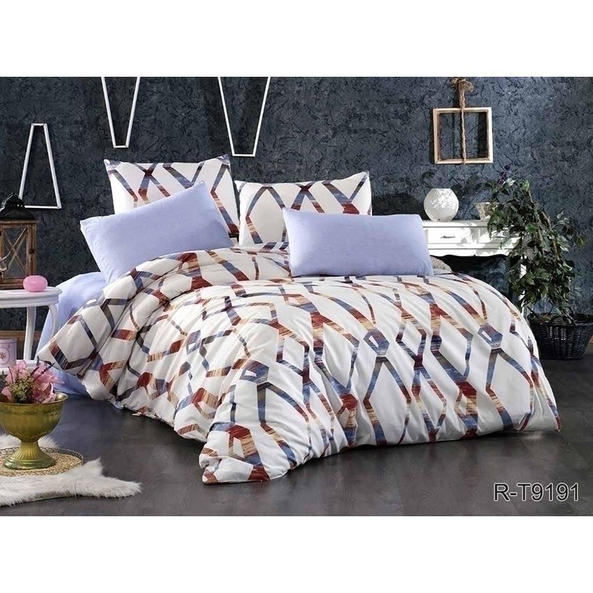 Комплект постельного белья TAG Tekstil с компаньоном Евро 000210834 (R-T9191) - фото 1