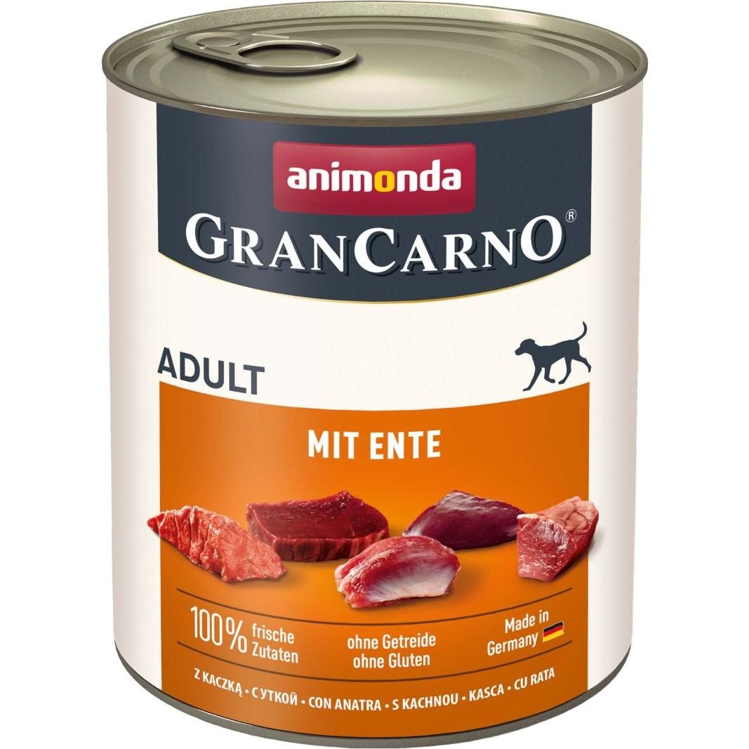 Влажный беззерновой корм для собак Animonda GranCarno Adult with Duck, с уткой, 800 г - фото 1
