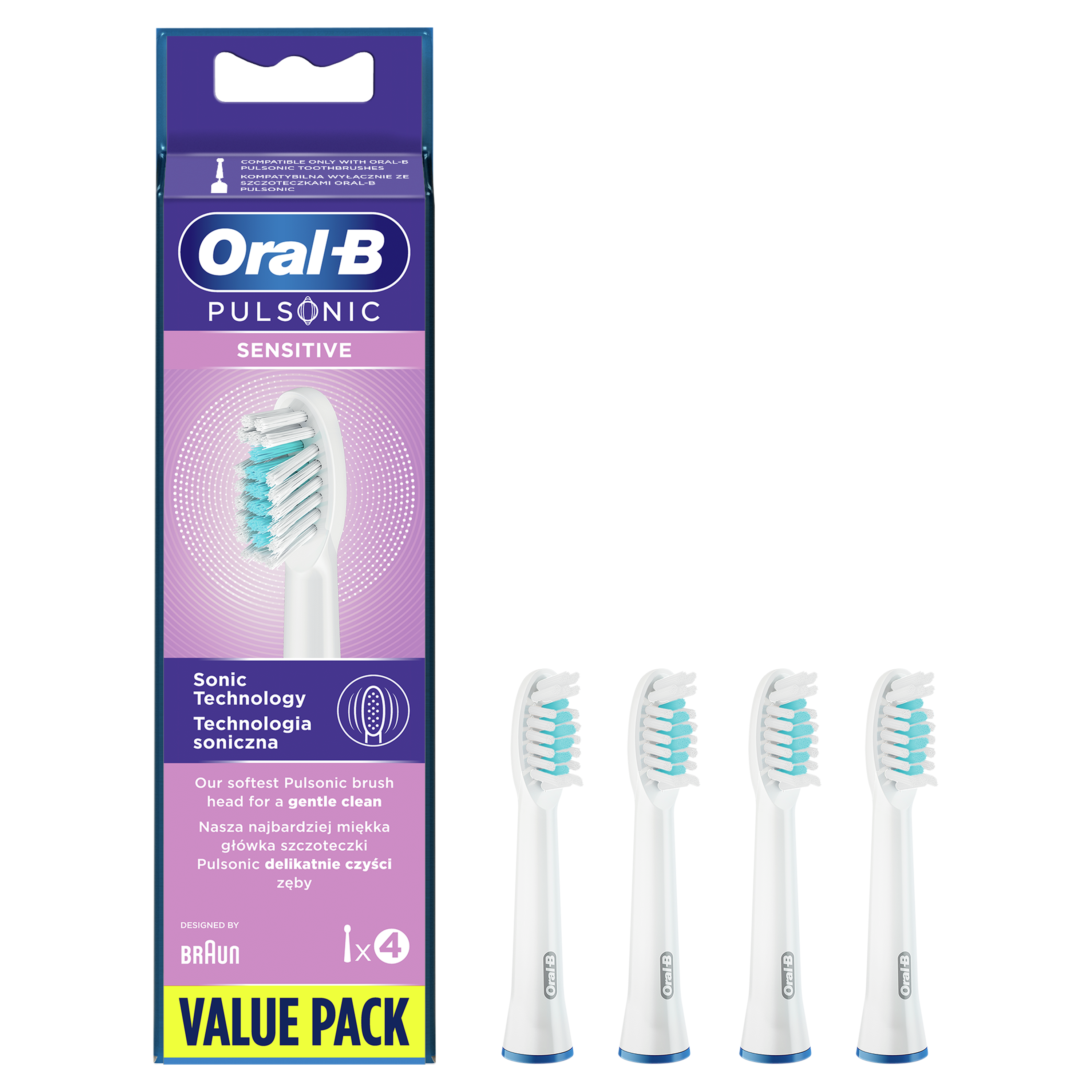 Насадка для електричної зубної щітки Oral-B Pulsonic Sensitive, 4 шт. - фото 2