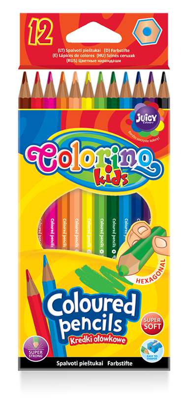 Олівці кольорові Colorino, 12 кольорів, 12 шт. (14687PTR/1) - фото 1