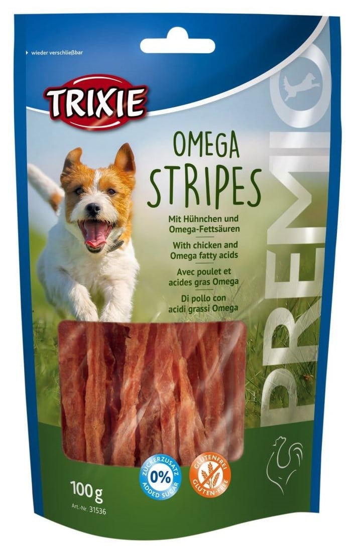 Ласощі для собак Trixie Premio Omega Stripes, з куркою, 100 г - фото 1
