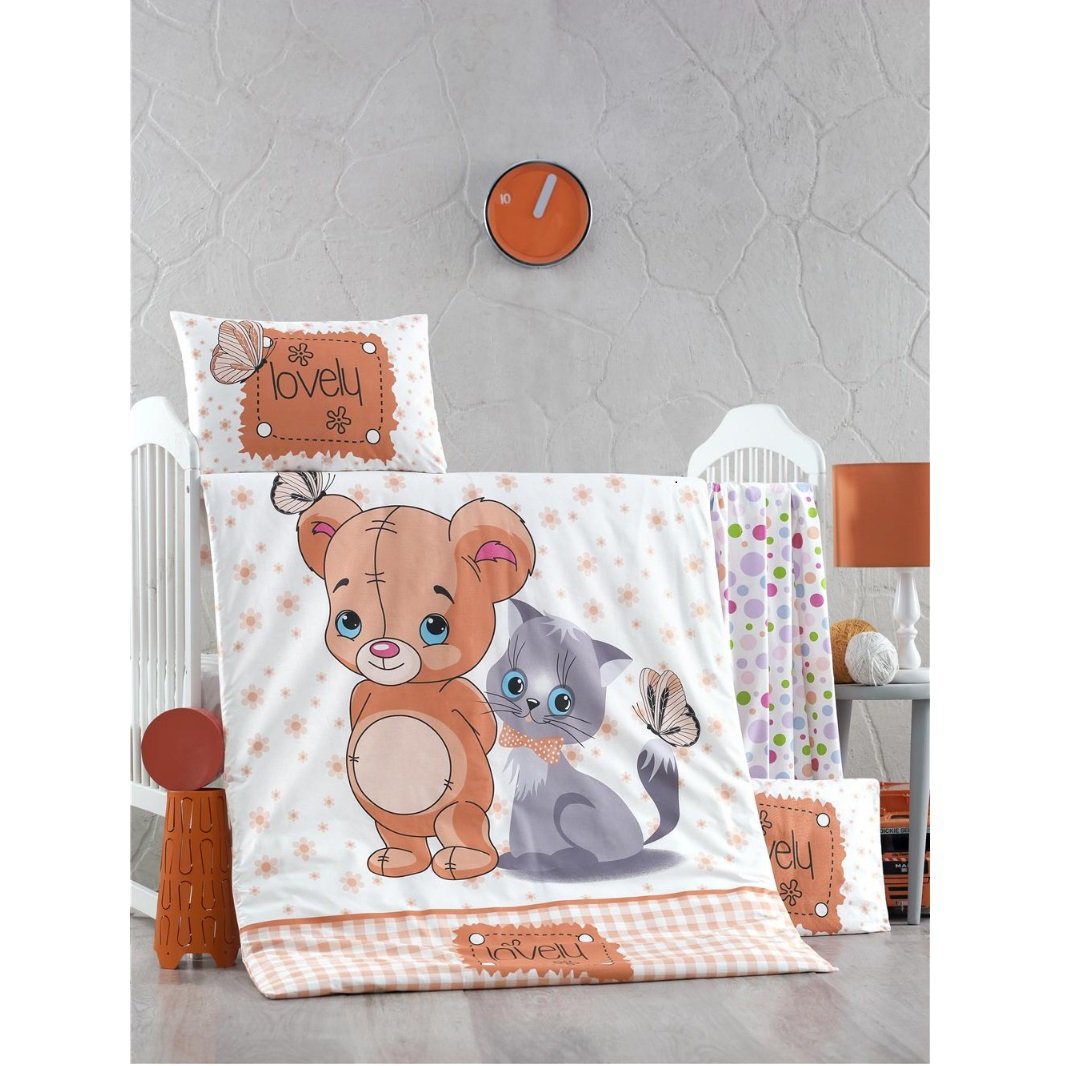 Комплект постельного белья LightHouse Mouse And Cat, ранфорс, детский, 150х100 см, разноцветный (2200000544216) - фото 1