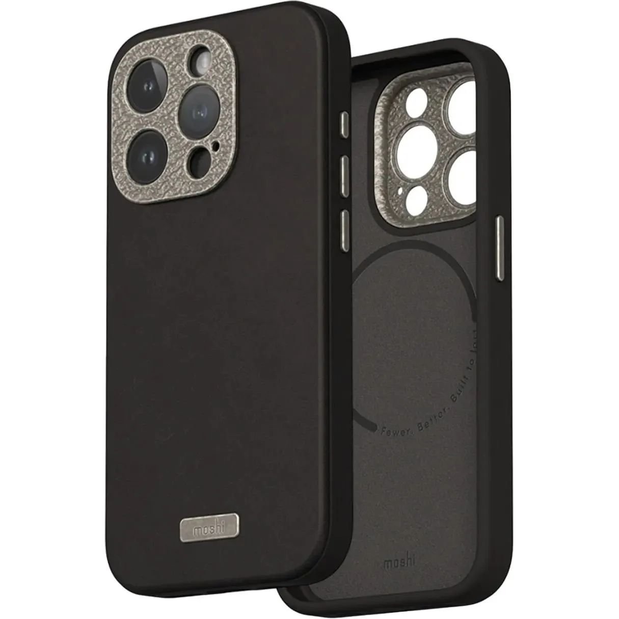 Чохол-накладка Moshi Napa Slim Hardshell Case Midnight Black для iPhone 15 Pro - фото 1