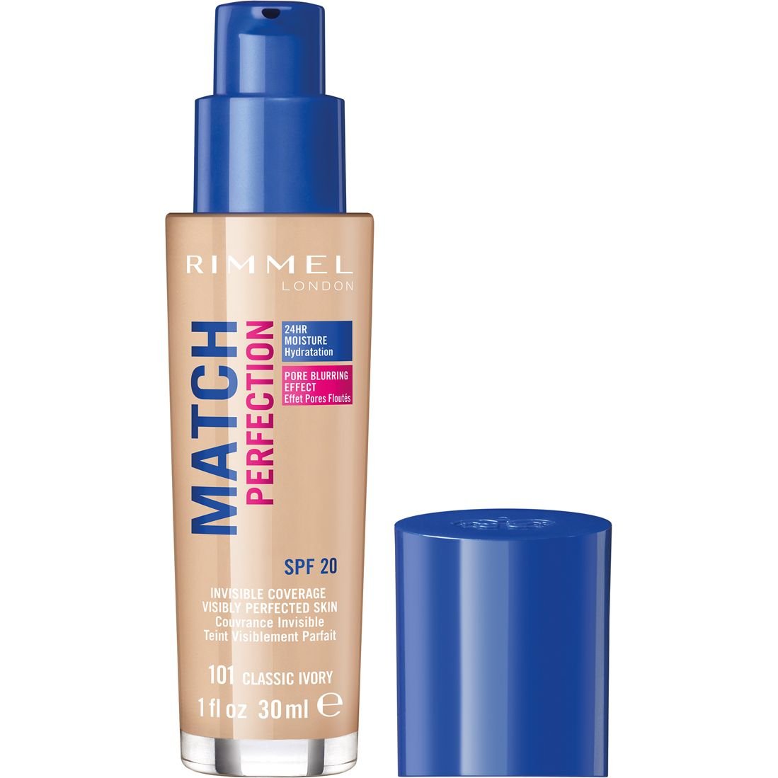 Тональна основа Rimmel Match Perfection відтінок 101 (Classic Ivory) 30 мл - фото 2