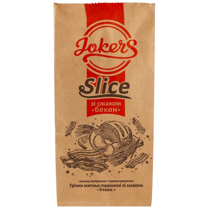 Гренки Jokers Slice Ржано-пшеничные со вкусом Бекон 90 г (942026) - фото 1