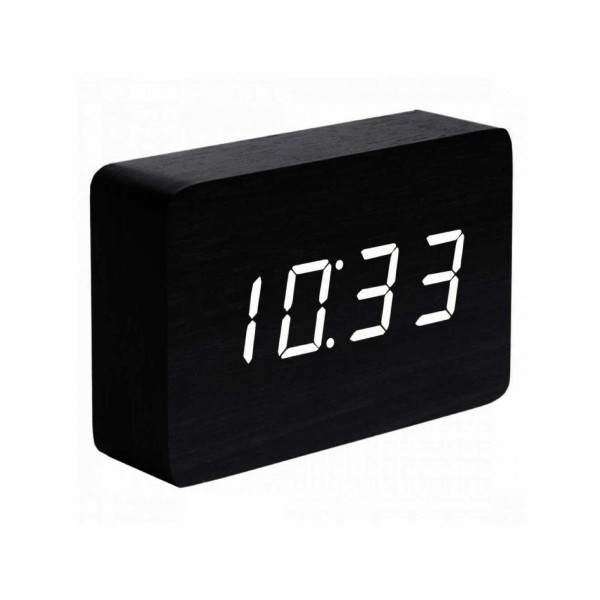 Смарт-будильник с термометром Gingko Brick, черный (GK15W10) - фото 1