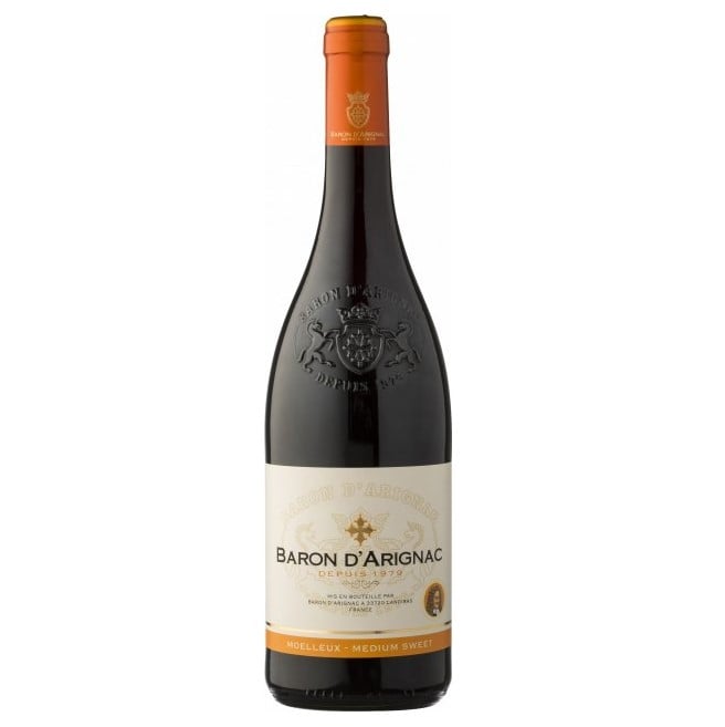 Вино Baron d'Arignac Rouge Medium Sweet, 12%, 0,75 л - фото 1