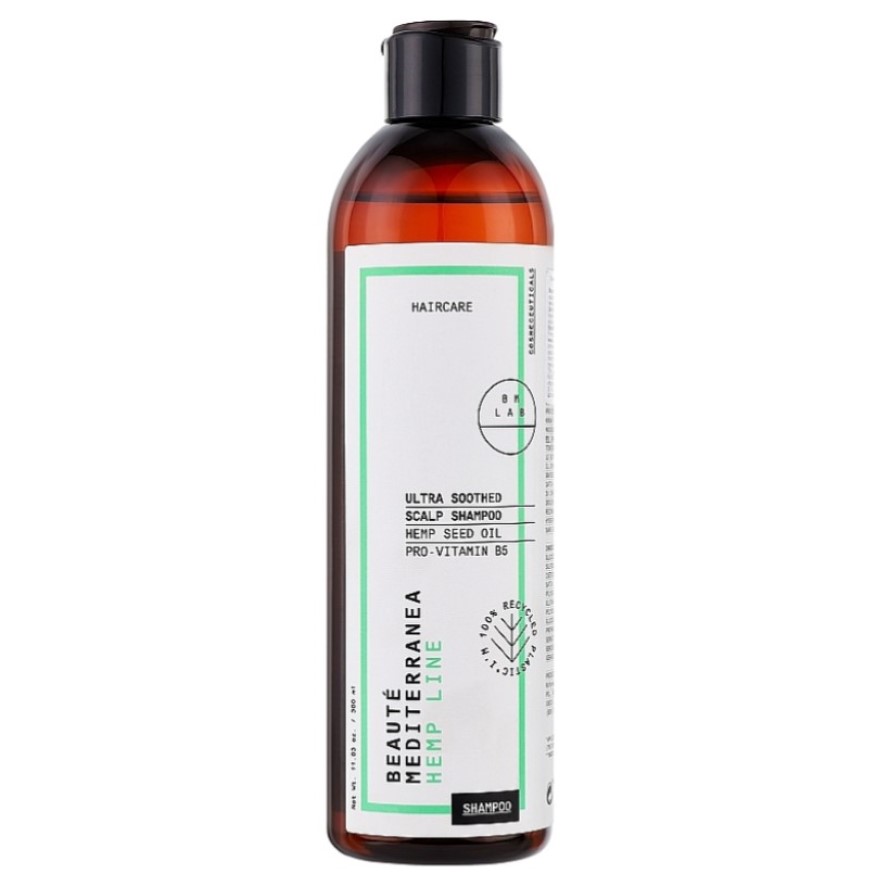 Успокаивающий шампунь для волос Beaute Mediterranea Hemp Line Ultra Soothed Scalp Shampoo 300 мл - фото 1