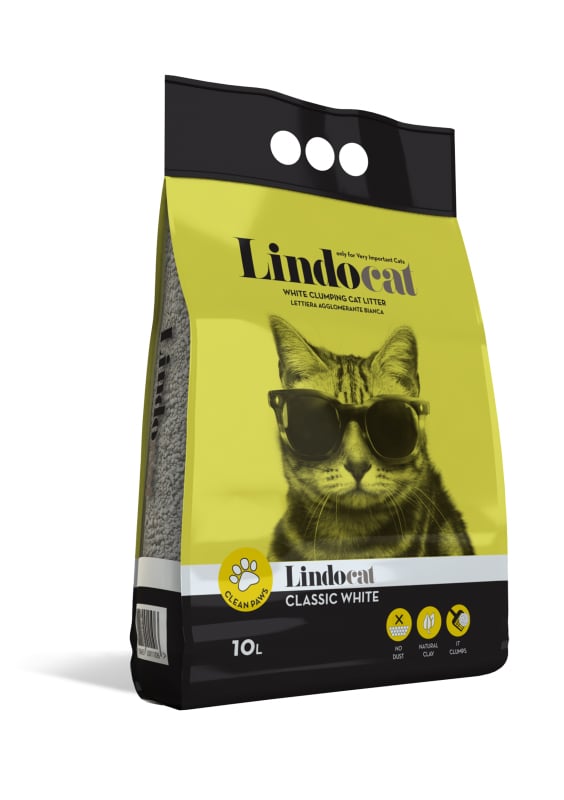 Бентонітовий наповнювач Lindocat Classic White, велика гранула, без запаху, 10 л (3RGGLC.TS10LCCLW) - фото 1