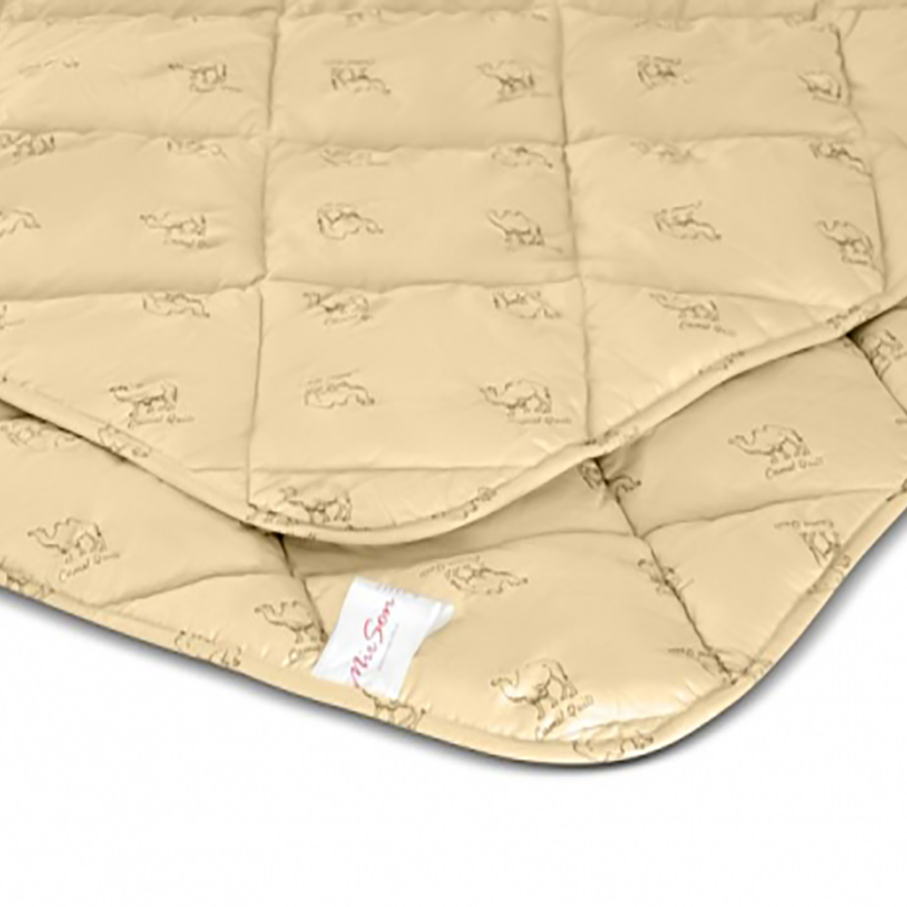 Одеяло шерстяное MirSon Gold Camel №022, летнее, 220x240 см, кремовое - фото 3
