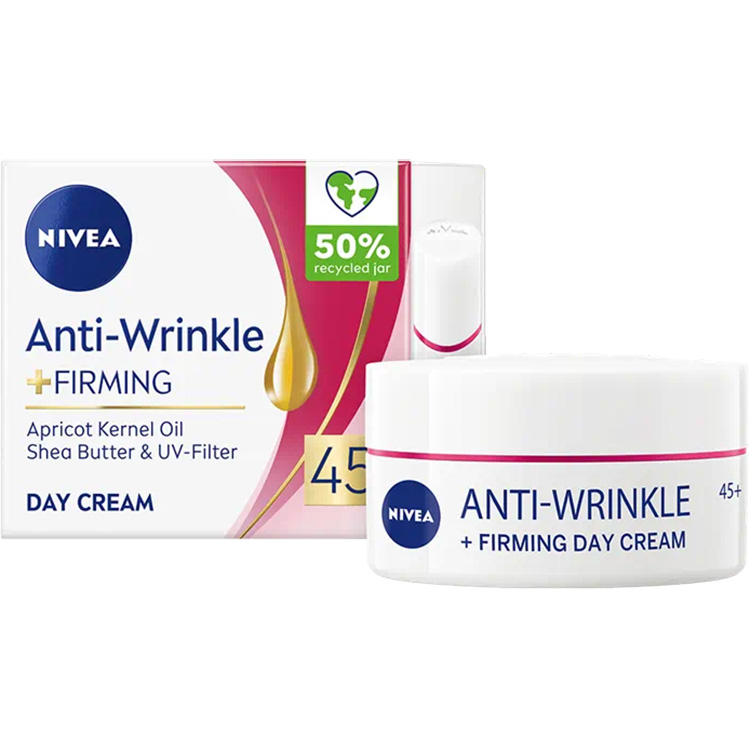 Денний крем проти зморщок + пружність Nivea Anti-wrinkle Firming 45+ 50 мл - фото 3