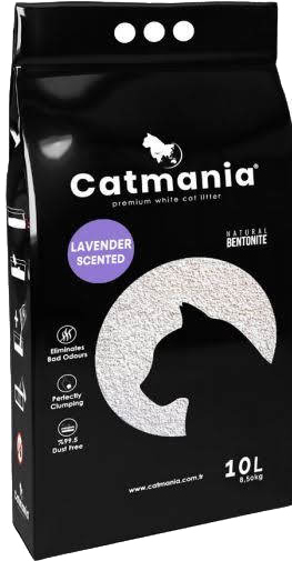 Бентонитовый наполнитель Catmania лаванда, фиолетовые гранулы, 10 л (10л Фиолет) - фото 1