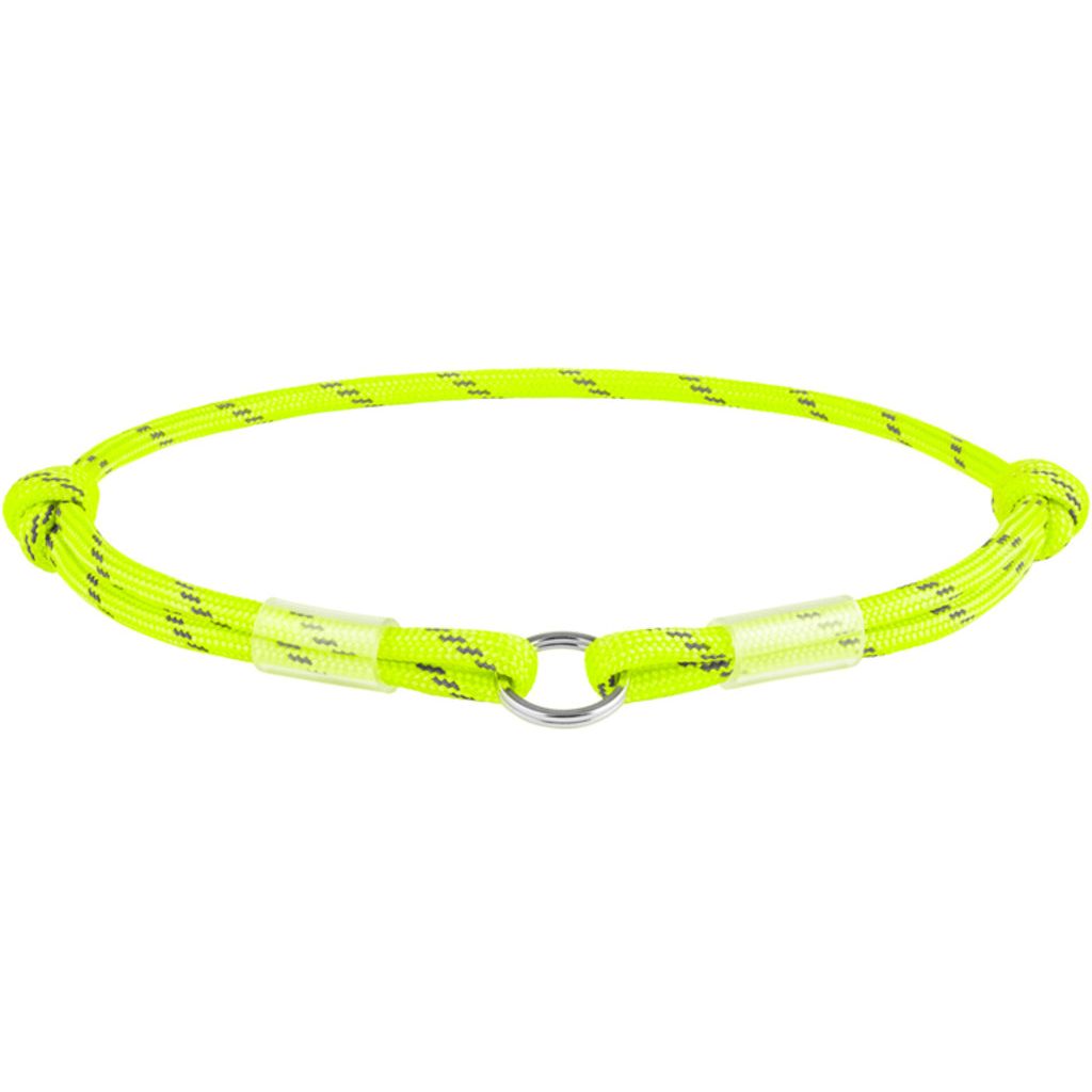 Шнурок для адресника Waudog Smart ID, світловідбиваючий, М, довжина 42-76 см, жовтий - фото 1