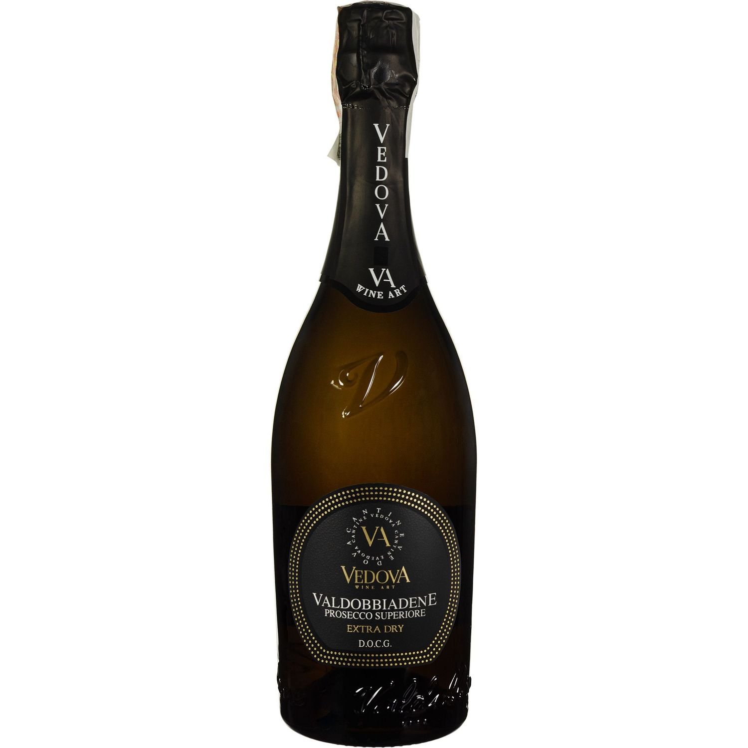 Вино игристое Vedova Valdobbiadene Prosecco Superiore Extra Dry, белое, экстра сухое, 0,75 л - фото 1