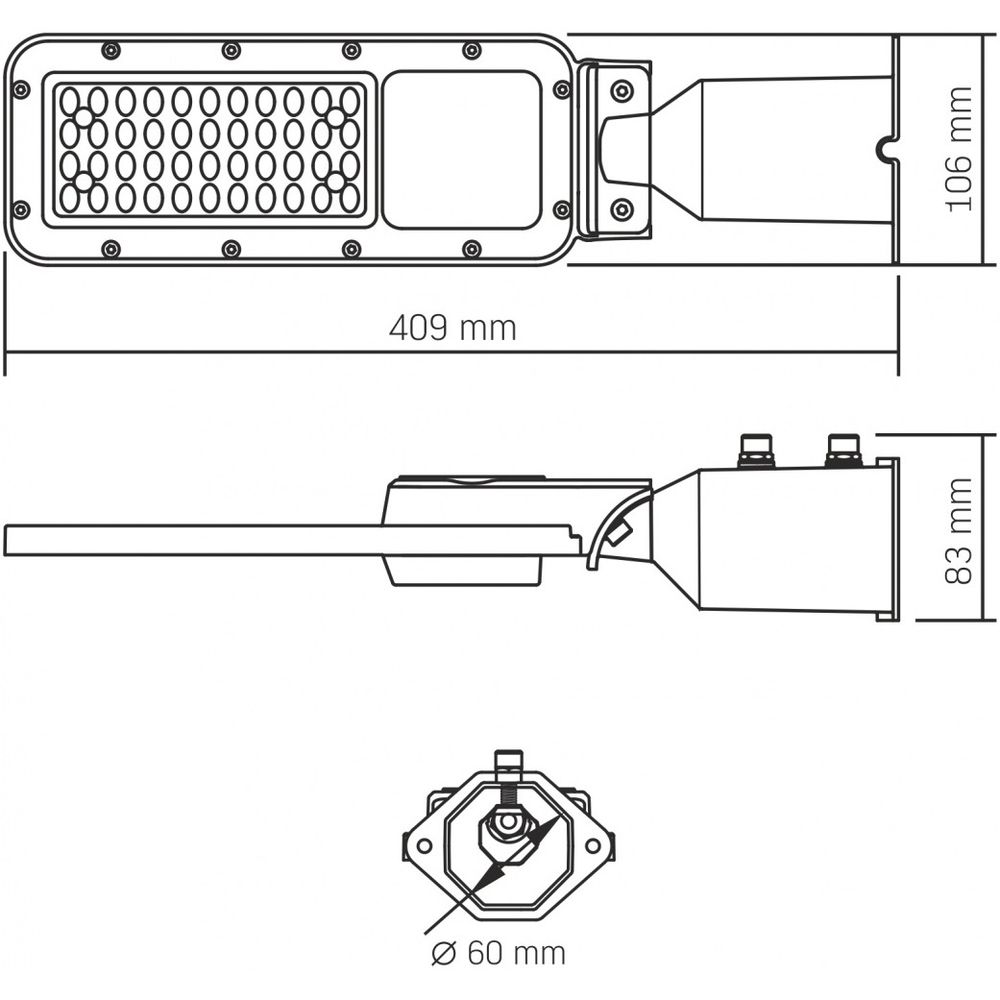 Ліхтар вуличний Videx LED IP65 SLE17 30W 3300Lm 5000K 220V (VL-SLE17-0305) - фото 8