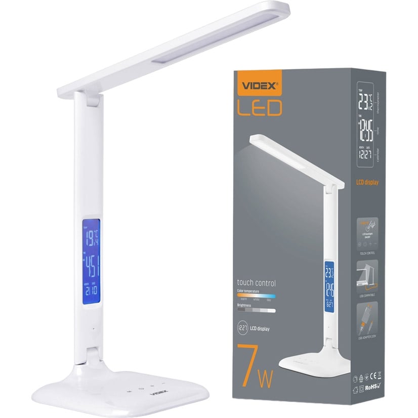 Настiльна лампа Videx LED TF05W 7W 3000-5500K біла (VL-TF05W) - фото 1