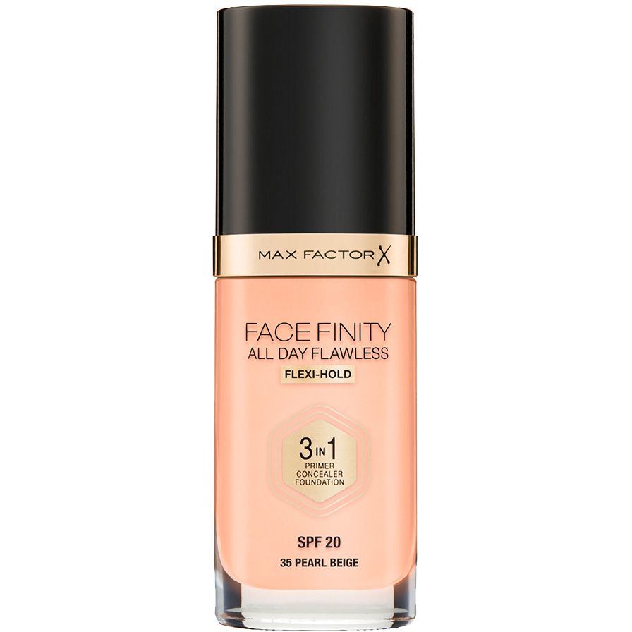 Тональная основа Max Factor Facefinity All Day Flawless 3 в 1 тон 35 (Pearl Beige) 30 мл - фото 1