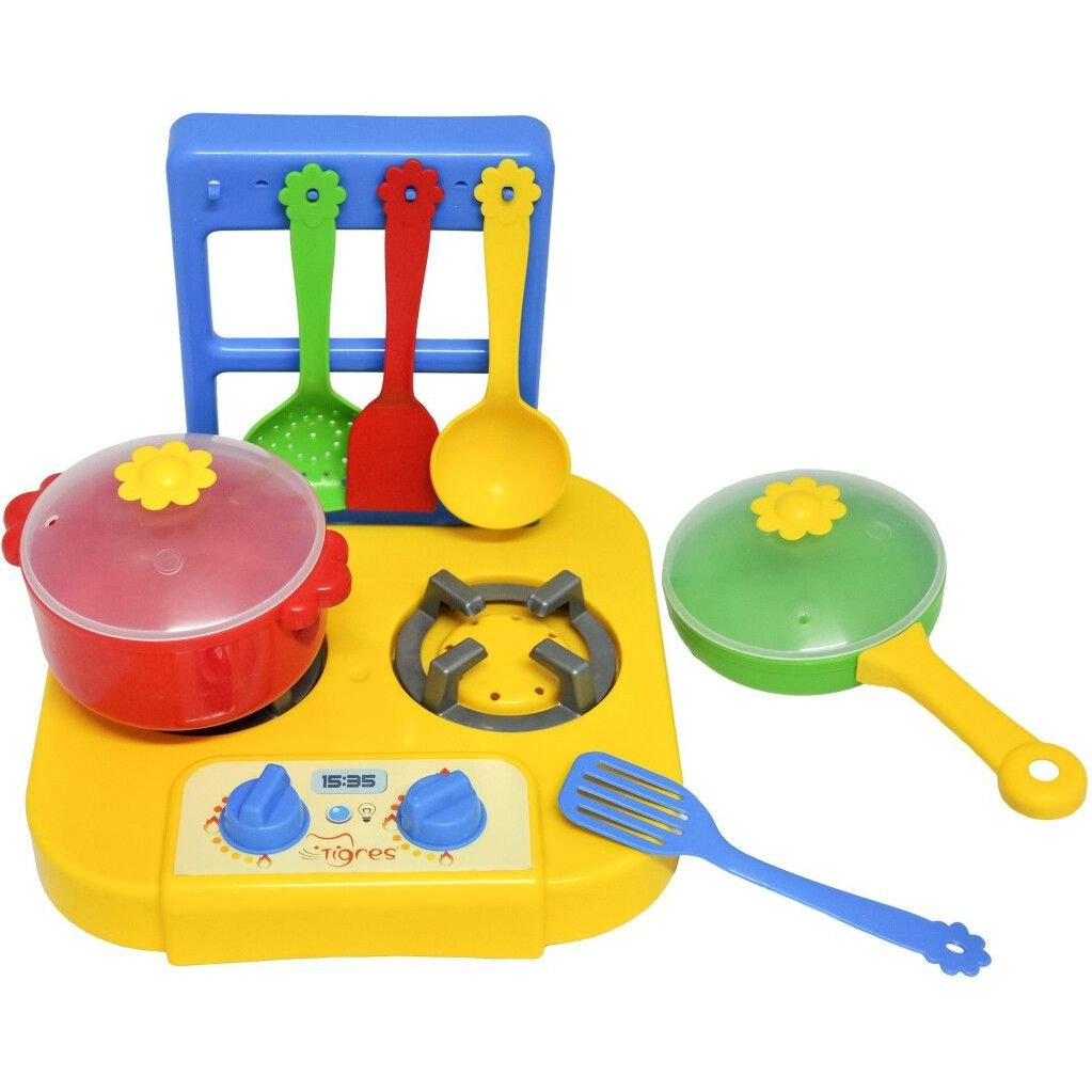 Набір дитячого посуду Tigres Ромашка з плитою 7 елементів (39150) - фото 1