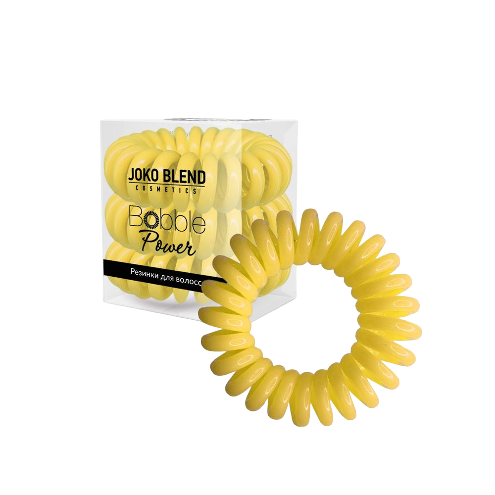 Набір резинок для волосся Joko Blend Power Bobble Yellow, жовтий, 3 шт. - фото 1