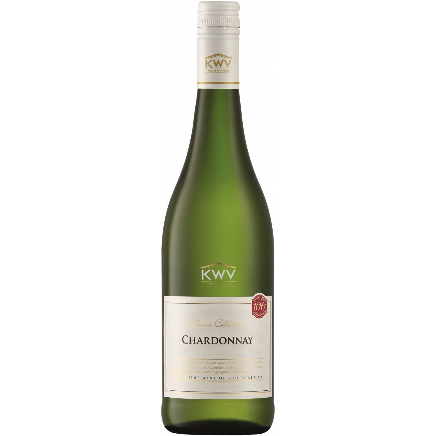 Вино KWV Classic Collection Chardonnay, белое, сухое, 11-14,5%, 0,75 л - фото 1