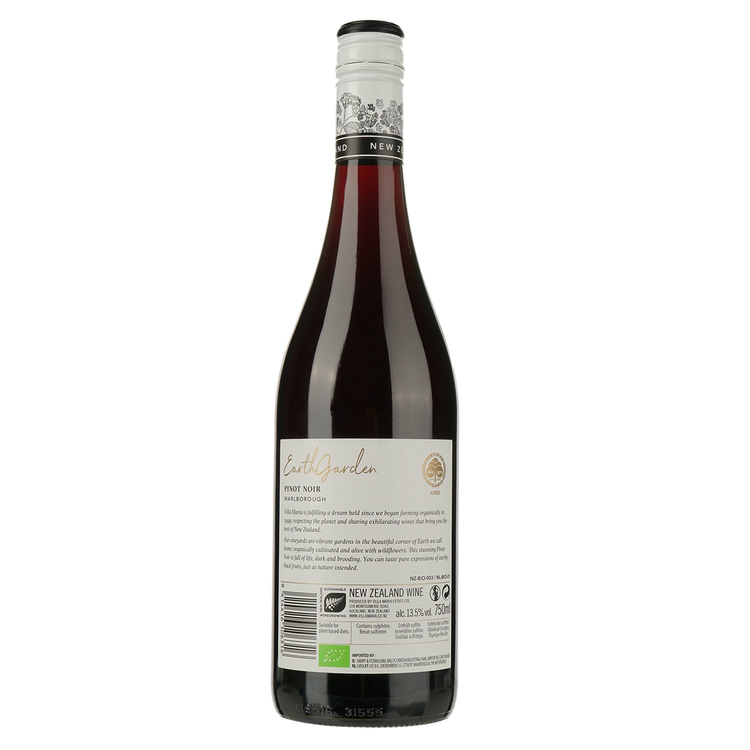 Вино Villa Maria Earth Garden Pinot Noir Organic червоне сухе 0.75 л - фото 2