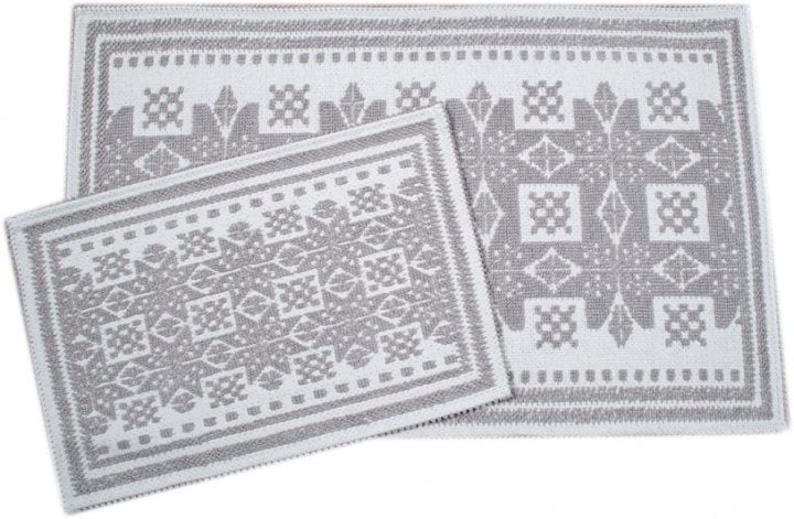 Набір килимків Irya Palmed bej, 90х60 см і 60х40 см, різнобарв'я (svt-2000022238236) - фото 1