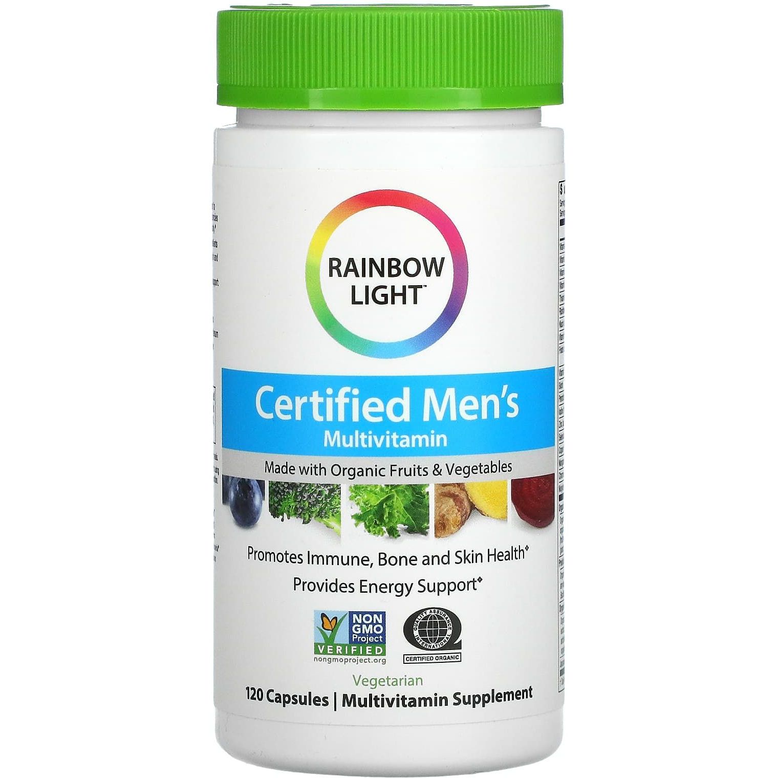 Мультивітаміни чоловічі Rainbow Light Certified Men's Multivitamin 120 вегетаріанських капсул - фото 1