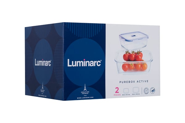 Набор контейнеров Luminarc Pure Box Active 820 мл + 1220 мл (P5505) - фото 4
