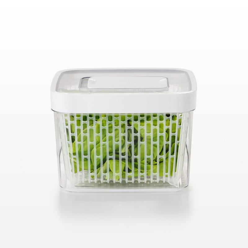 Контейнер для зберігання продуктів Oxo GreenSaver Produce Keepers, 4 л, прозорий з білим (11140000) - фото 3