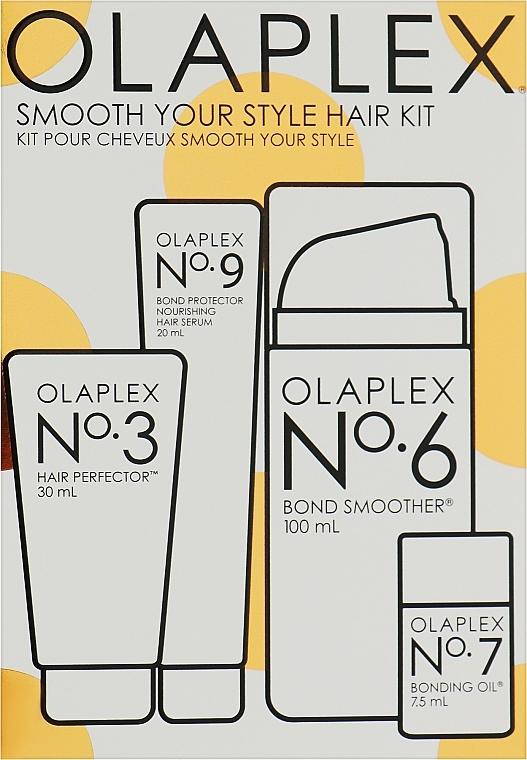 Набір для волосся Olaplex Smooth Your Style Hair Kit: еліксир 30 мл + сироватка 20 мл + крем 100 мл + олія 7.5 мл - фото 3