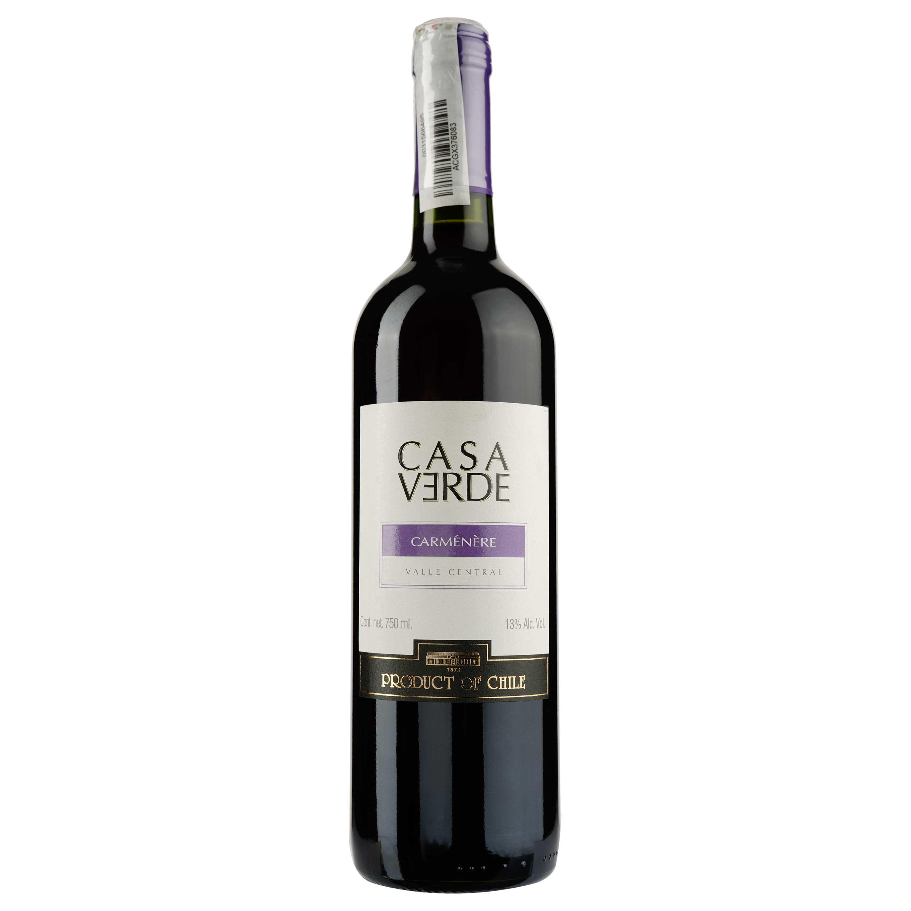 Вино Casa Verde Carmenere, 13%, 0,75 л (478736) - фото 1