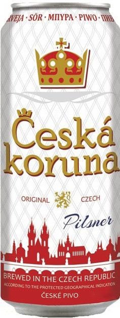 Пиво Ceska Koruna Pilsner світле, 4.1%, з/б, 0.5 л - фото 1