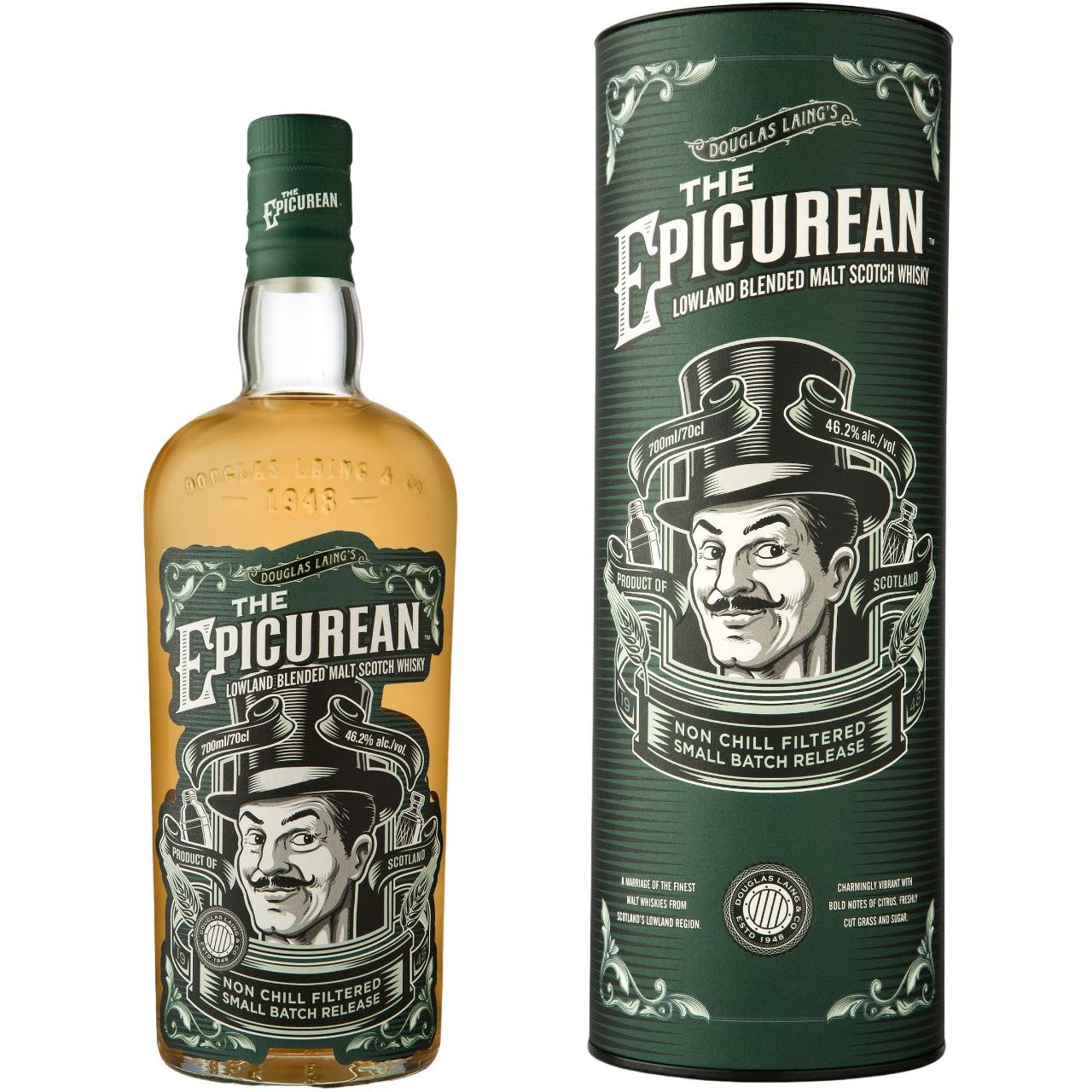 Виски Douglas Laing The Epicurean Lowland Blended Malt Scotch Whisky, 46,2%, в подарочной упаковке, 0,7 л - фото 1