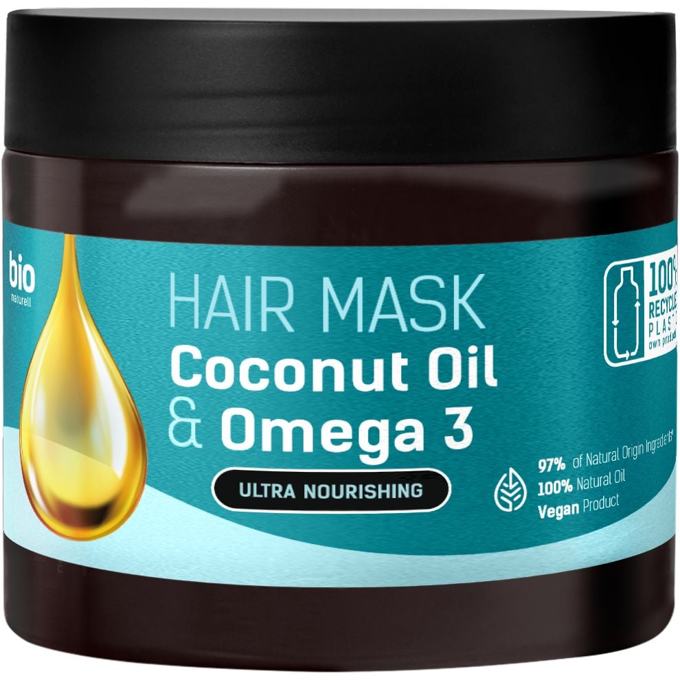 Маска для волосся Bio Naturell Coconut Oil & Omega 3 ультраживлення 295 мл - фото 1