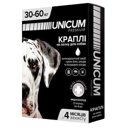 Краплі Unicum Complex Рremium від гельмінтів, бліх та кліщів для собак, 30-60 кг (UN-090) - фото 1