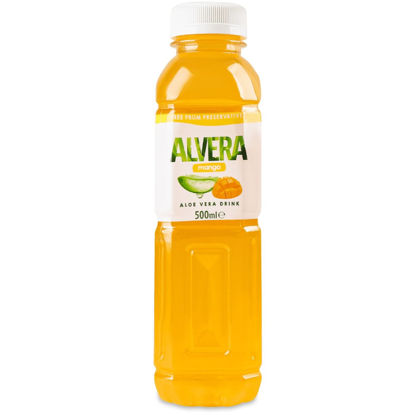 Напій Alvera Mango зі шматочками алое безалкогольний 500 мл (896420) - фото 1