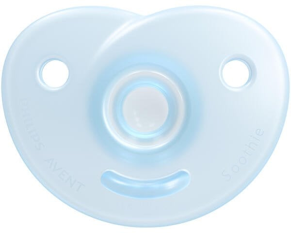 Пустышка силиконовая Philips Avent Soothie для новорожденных, 0-6 месяцев, голубой, 2 шт. (SCF099/21) - фото 4