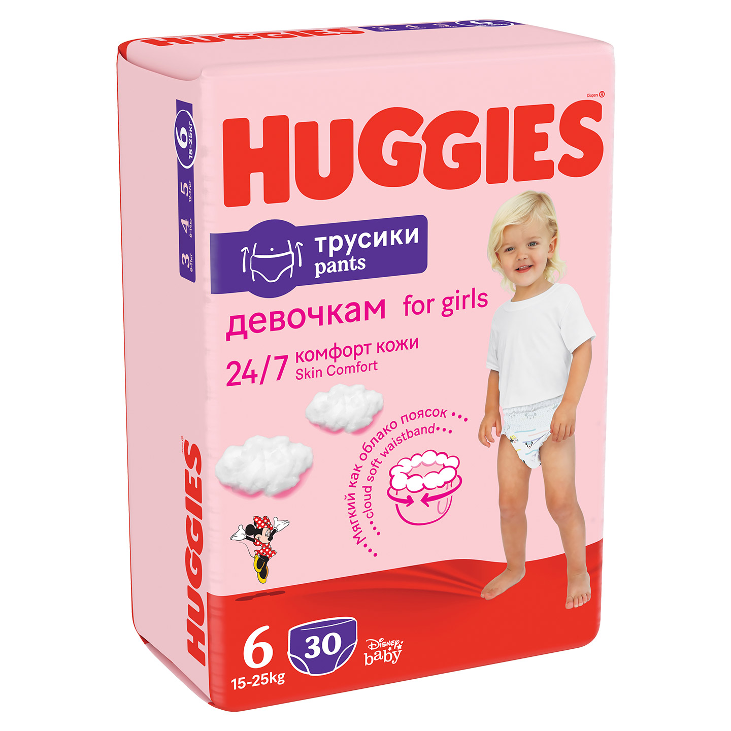 Підгузки-трусики для дівчаток Huggies Pants 6 (15-25 кг), 30 шт. - фото 2