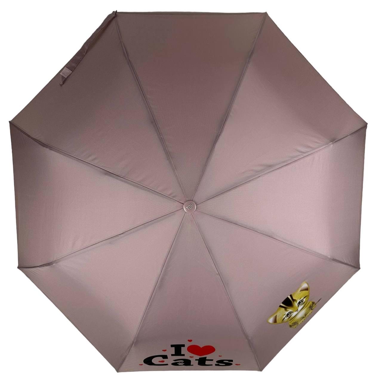 Детский складной зонтик полуавтомат Toprain 97 см розовый - фото 6