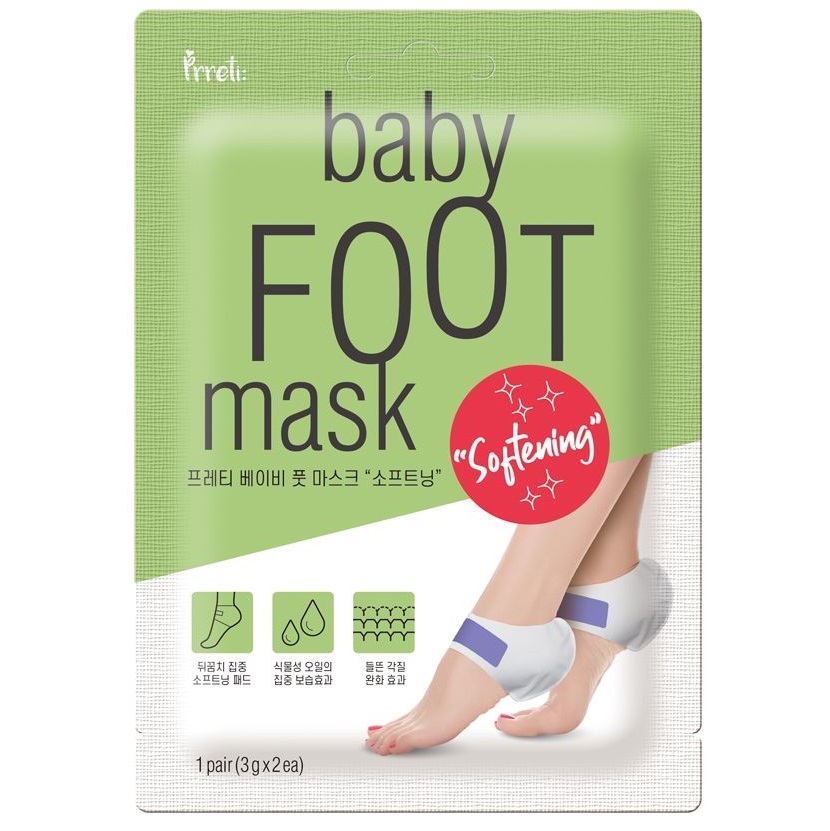 Маска для ніг Prreti baby foot mask Пом'якшуюча, 1 пара - фото 1