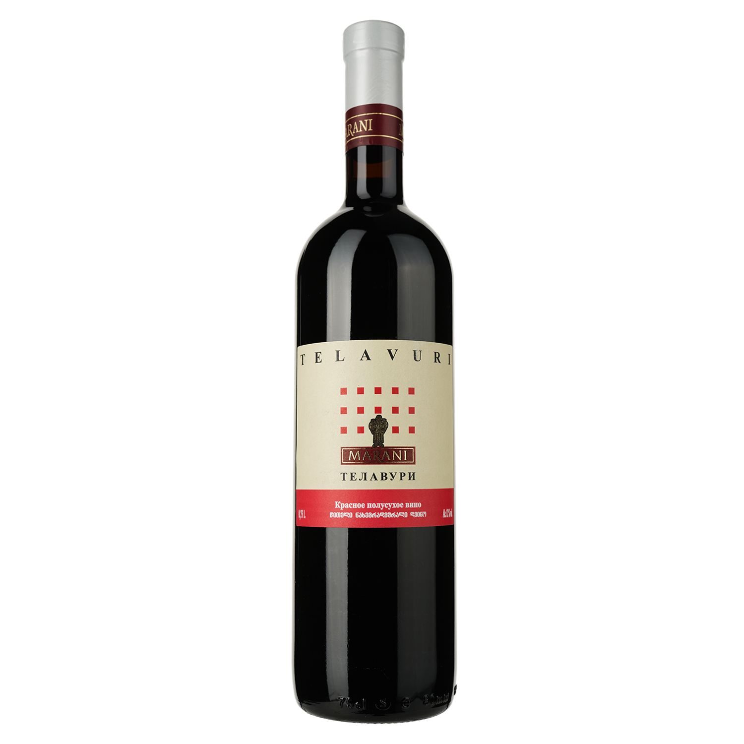 Вино Marani Telavuri, красное, полусухое, 11,5%, 0,75 л - фото 1