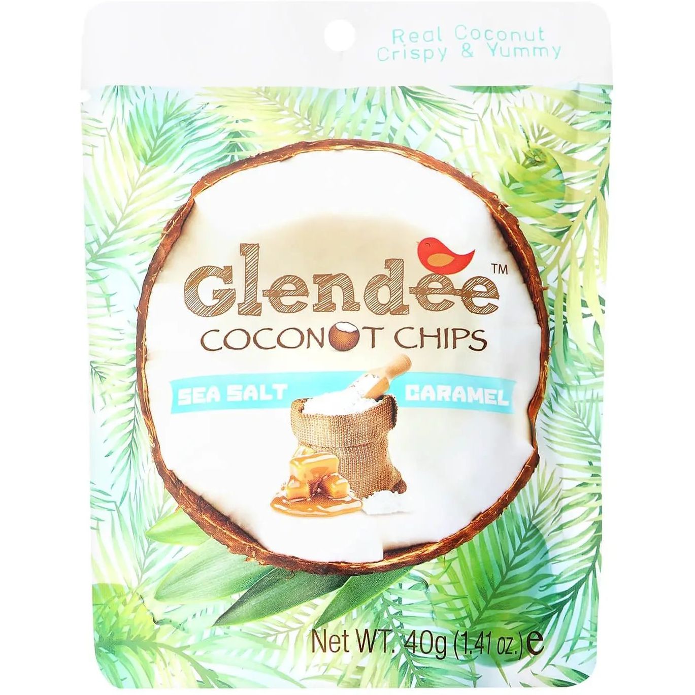 Чипсы кокосовые Glendee соленые со вкусом карамели 40 г (791017) - фото 1