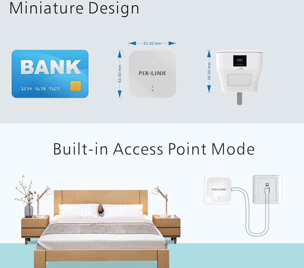 Усилитель сигнала Wi-Fi Pix-Link LV-WR12 Wireless-N Repeater - фото 5