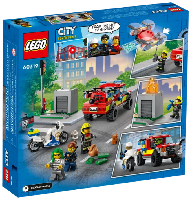 Конструктор LEGO City Пожежна бригада та поліцейська погоня, 295 деталей (60319) - фото 3