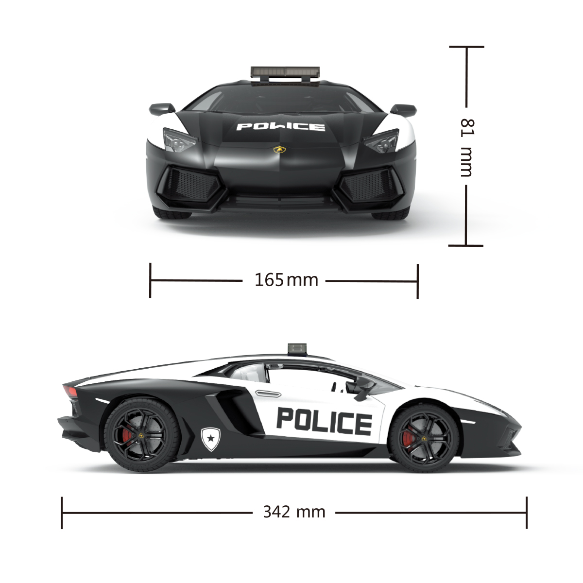 Автомобіль KS Drive на р/у Lamborghini Aventador Police 1:14, 2.4Ghz (114GLPCWB) - фото 6