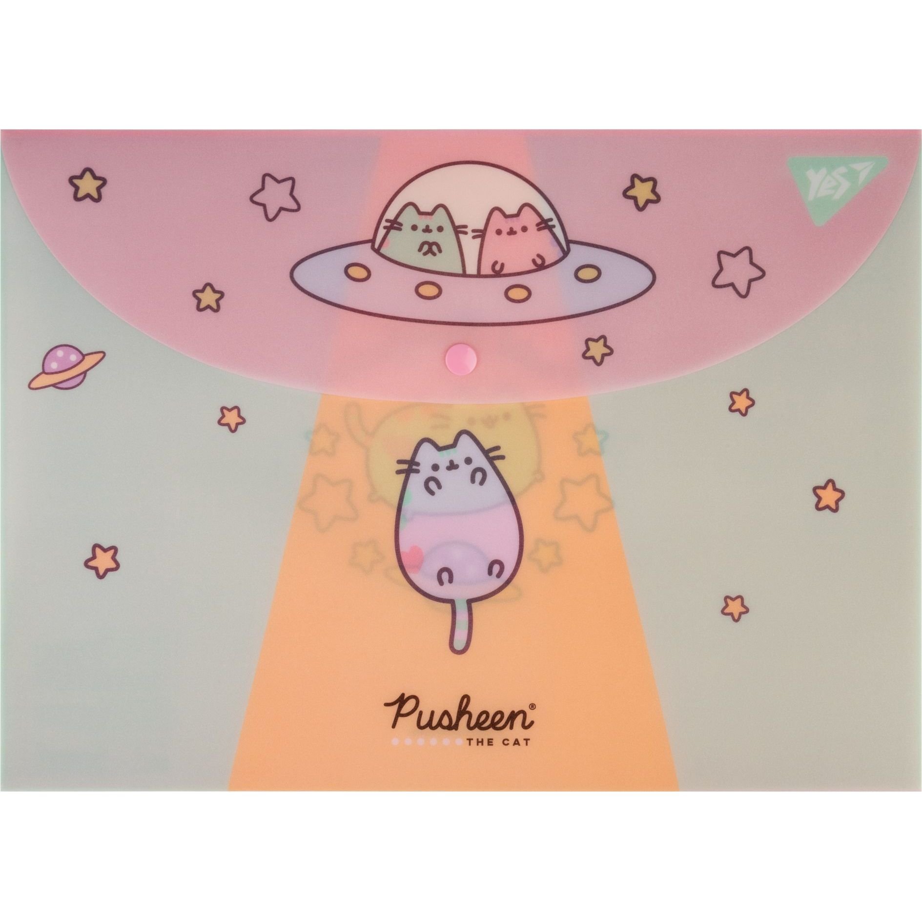 Папка-конверт Yes Pusheen, A4, с кнопкой (492192) - фото 1